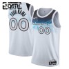 Maillot Basket Enfant Minnesota Timberwolves Personnalisé 2024-25 Nike City Edition Blanc Swingman